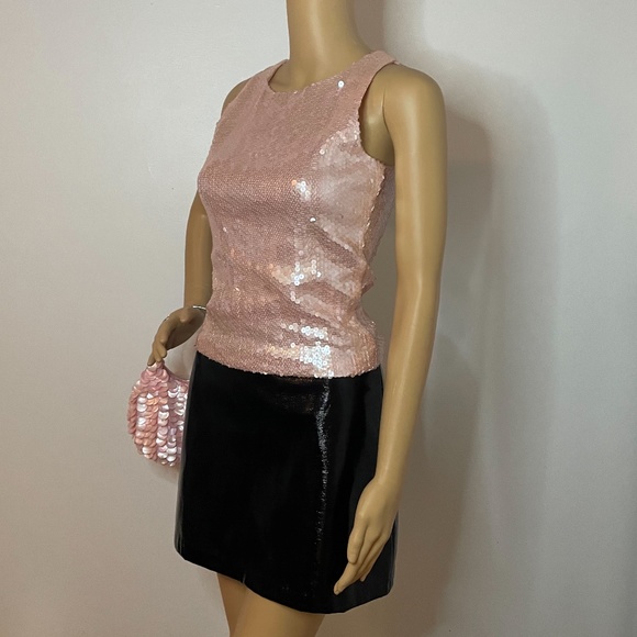 Vintage Oscar de la renta pink sequin tank top! - Picture 4 of 11